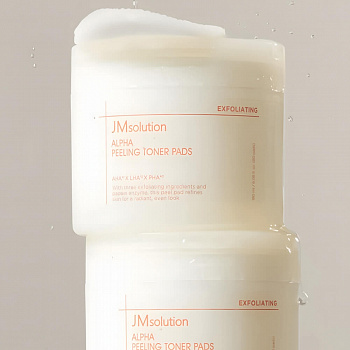 JMSolution Toner Pads Alpha Peeling Тонер-пэды для лица очищающие с альфа-гидроксикислотами, 180 мл 