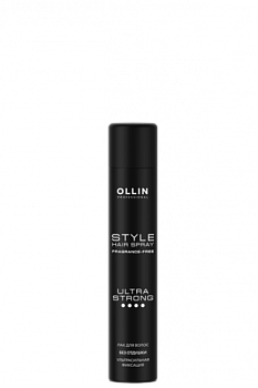 OLLIN STYLE Лак для волос ультрасильной фиксации без отдушки 400 мл