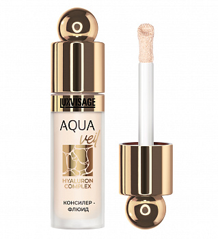 LUXVISAGE Консилер-флюид  AQUA veil HYALURON COMPLEX, тон 102 средний бежевый § NEW
