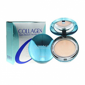 ENOUGH Collagen twoway cake "Компактная пудра на основе  коллагена  ТОН 13 со сме