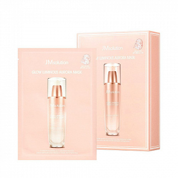 JMSolution Mask Aurora Glow Luminous Маска тканевая для лица с жемчужной пудрой, 30 мл