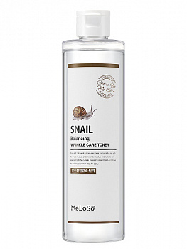 Meloso Snail Balancing Wrinkle Care Toner Восстанавливающий тонер с муцином улитки, 300 мл