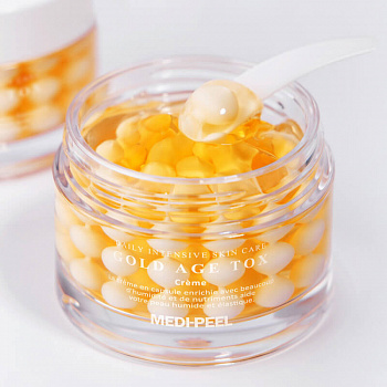 MEDI-PEEL Gold Age Tox Cream H8 Антивозрастной капсульный крем с экстрактом золотого шелкопряда, 50 
