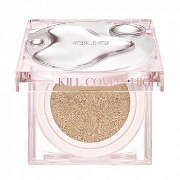 Clio Kill Cover High Glow Cushion #2 Lingerie,Стойкий кушон с влажным сияющим финишем светлый с розо