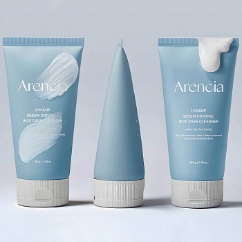 ARENCIA Hyssop Sebum Control Rice Cake Cleanser 150ml,Себорегулирующая пенка для умывания 150